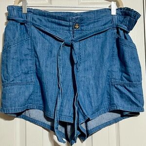 Old Navy High Waist Tie-Front Denim Shorts